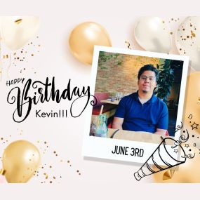 Happy Birthday to our amazing team member Kevin! ???????? May your special day be filled with joy, laughter, and all the things that make you happy. We are grateful to have you on our team, and we hope this year brings you success and fulfillment in both your personal and professional life. Have a fantastic celebration! ???? #HappyBirthdayKevin #TeamMemberBirthday