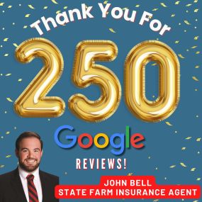 Thank you to everyone who has helped up get to 250 Google reviews!
