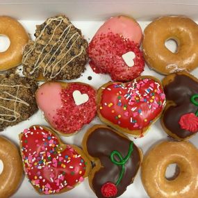 Love is in the air and on our plates! ❤️???? Kickstarting the month of February with these delightful heart-shaped donuts! ????