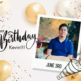 Happy Birthday to our amazing team member Kevin! ???????? May your special day be filled with joy, laughter, and all the things that make you happy. We are grateful to have you on our team, and we hope this year brings you success and fulfillment in both your personal and professional life. Have a fantastic celebration! ???? #HappyBirthdayKevin #TeamMemberBirthday