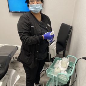 Abc 123 Family Dental in Haltom City Dental Assistant Elena Ensures a Spotless and Safe Environment for Your Next Visit