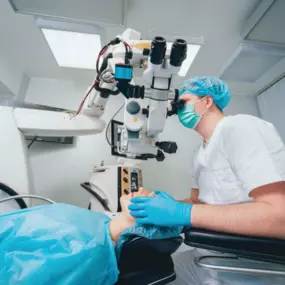 Patient undergoing LASIK Eye Surgery