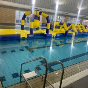 Pool inflatables at Middleton Pool and Fitness Centre