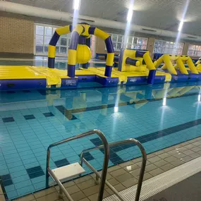 Pool inflatables at Middleton Pool and Fitness Centre