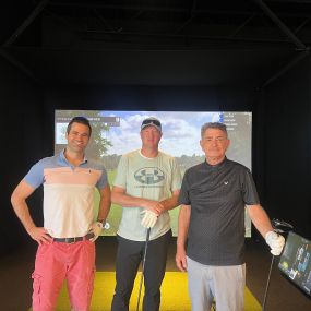 The last seven photos document a spirited team-building outing, featuring our doctors and specialists at the newly opened studio golf facility in Cimarron, West El Paso.