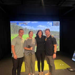 The last seven photos document a spirited team-building outing, featuring our doctors and specialists at the newly opened studio golf facility in Cimarron, West El Paso.