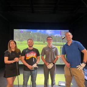 The last seven photos document a spirited team-building outing, featuring our doctors and specialists at the newly opened studio golf facility in Cimarron, West El Paso.