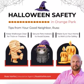 As your local Orange Park #GoodNeighbor, I want to ensure that this Halloween is both fun and safe for everyone. Here are a few tips to help make sure your home is ready for the spooky season!