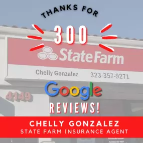 We want to say thank you to all who helped us reach 300 Google Reviews! Your feedback and testimonials motivate us to continue providing exceptional insurance services and personalized assistance in and around South Gate, California.