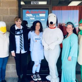 We know you have a lot of choice when it comes to insurance companies but look who they sent all their mascots to, to learn from... the #1 insurance company in the country for a consecutive 77 years running. Happy Halloween!!!