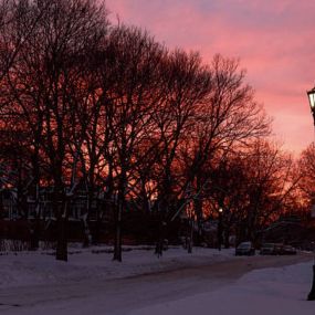 Weekend winter sunsets in Evanston!
