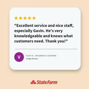 Vicky, thank you for your kind comments! It means a lot to our team. We appreciate your trust in us to take care of your insurance policies. Gavin cares a lot about our customers.