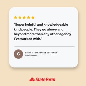 Thank you for the five stars, Crina! Our office is here for you whenever you need us and honored you have chosen us to protect what matters most.