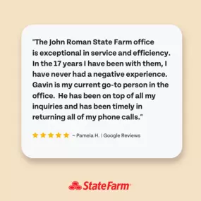 Thanks for the 5-star review, Pamela! We're thrilled to hear Gavin is helping you with all your insurance needs. We love our customers!