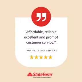 We love seeing five stars, Tammy! Your feedback is valuable to us and we appreciate the opportunity to provide you with high-quality insurance.