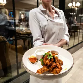 Moroccan Fried Chicken with homemade tahini ranch