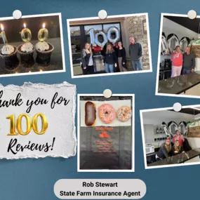 Rob Stewart - State Farm Insurance Agent
100 Google Reviews!