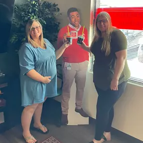 Decided to treat the team to 7-11 Slurpees!! Just nice kind of employer that I am! (Please don’t tell them they were free because it’s July 11, haha). 
And yes, this might be the last picture of Emily in the office before baby boy comes along!! Wish her luck in the final month!!