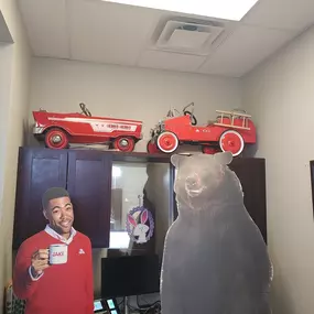 Got the new pedal car up! It's so cool Jake can BEARLY stand it!!
