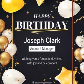 Join us in wishing Joe a very Happy Birthday! We’re grateful to have him on the team and hope his day is filled with all the things that make him smile.