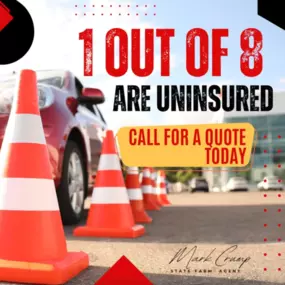 1 in 8 drivers in the U.S. are uninsured, leaving many unprotected in the event of an accident. Stay ahead of the unexpected! Contact us today for a quote!