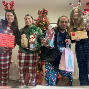 Secret Santa and PJ day at the office today! We hope everyone has a wonderful weekend. Be careful in the parking lots and traffic!