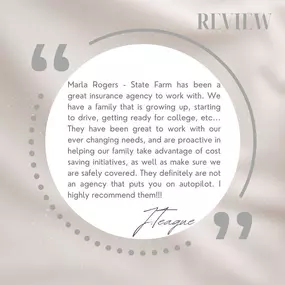 “They are definitely not an agency who will put you on autopilot”
We believe in a good onboarding to make sure you have the right coverages that fit your needs and then we like to meet every few years to make sure we are keeping your coverage accurate and up to date.