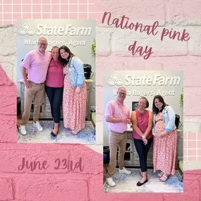 On Wednesdays we wear pink, except for today we wear it because it’s National Pink Day! 
Don’t they look fabulous in pink?! 
Give us a call today for a free comparison quote on your auto and home insurance!!