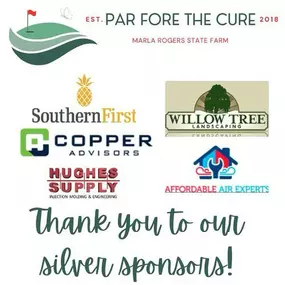 A H U G E thank you to our SILVER sponsors for this years Par Fore the Cure Charity Golf Tournament