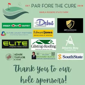 Thank you to each and every hole sponsor for this year’s Charity Golf Tournament!