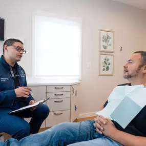 Dr. Gabr and patient at Modern Dentistry of New England