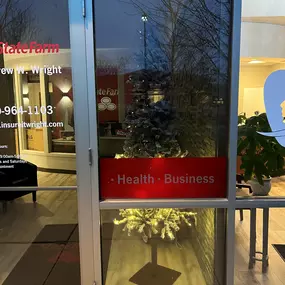 It's looking like Christmas at Andrew Wright's State Farm Insurance office Naperville, IL