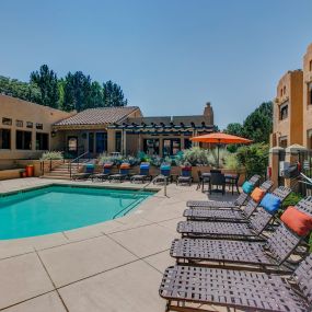 Resort-style swimming pool