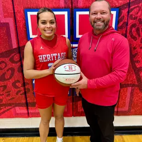 It’s time to celebrate our Player of the Month for the Midlothian Heritage High School basketball team, Ava Batty! In November, Ava averaged 16.5 points per game, 5.9 rebounds per game and 1.3 steals per game! Way to go Ava, keep up the hard work!