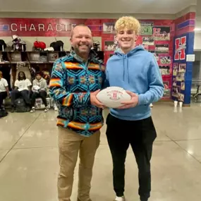 Our Midlothian Heritage High School Jaguars football team got a BIG round one win and are ready to repeat that tonight! But first we need to celebrate our Player of the Week from last week, Bradley Waxler! Bradley stepped up to play Quarterback and had 4 total touchdowns, 3 passing and one he ran in himself! Way to go Bradley, keep up the hard work and good luck to the Jags tonight!