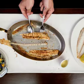 Dover Sole filleted table side at Baltaire