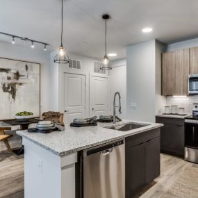 Model kitchen at Station at Old Town Apartments