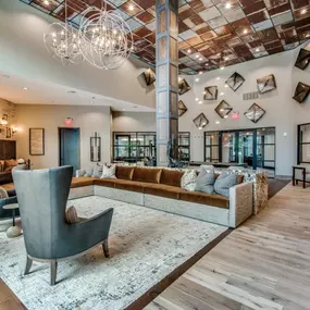 Clubroom lounge area at Station at Old Town Apartments