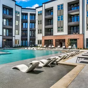 Photo of pool and sundeck at Station at Old Town Apartments