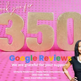 Celebrating 350 Google reviews! Thank you to our incredible customers for your trust and feedback—it's an honor to serve you every day!