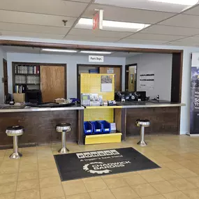 Customer service counter at the Chadwick-BaRoss