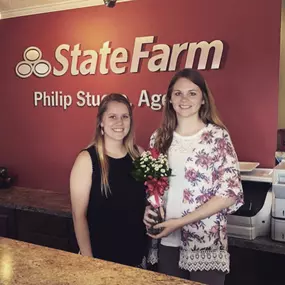 Toni and Lauren got flowers today from a customer