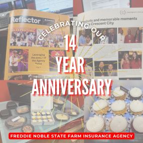 Freddie Noble - State Farm Insurance Agency
14 year anniversary!