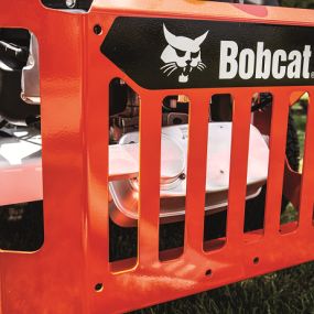 Front Grate of Bobcat Construction Zero Turn Mower with seven gauge steel frame and complete command center