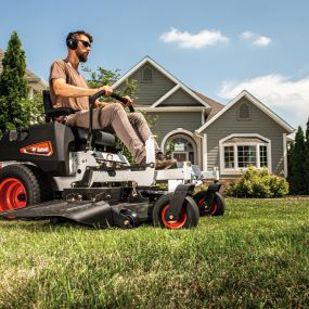 Side View of Bobcat Zero Turn Mower in Action