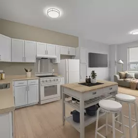 Kitchen and Living Room
