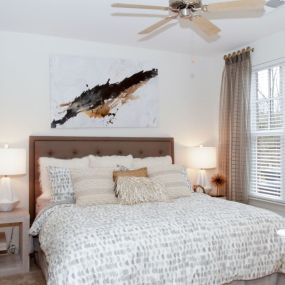 Model Bedroom at Fifth Street Place Apartments