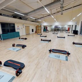 Group exercise studio at Loughton Leisure Centre