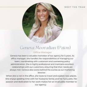 Today we celebrate Geneva’s 5-year anniversary with the Ed Paton State Farm Agency! ???? 
Please join us in congratulating Geneva on this milestone. We are very grateful for everything that she has done and we look forward to continuing to work together in the years to come.