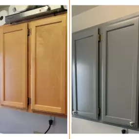 cabinet painting before and after